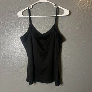 Black Spaghetti Strap Tank Top - Size S-M